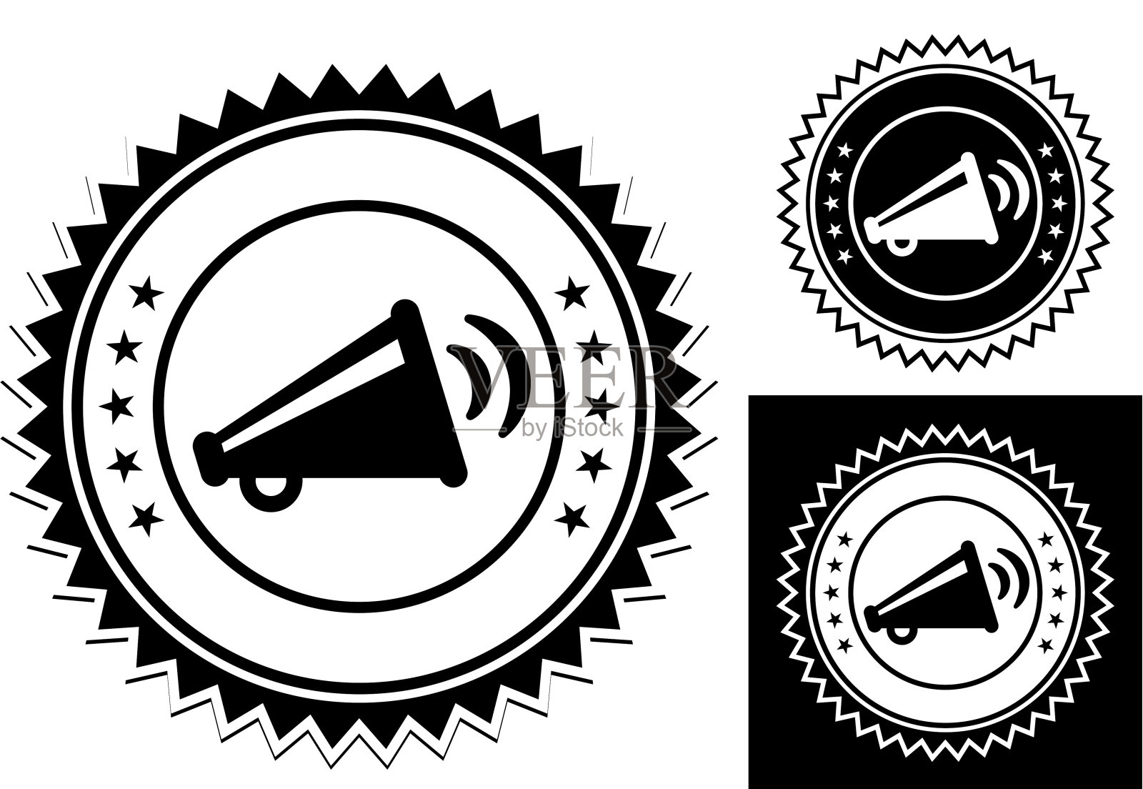 广播喇叭。插画图片素材