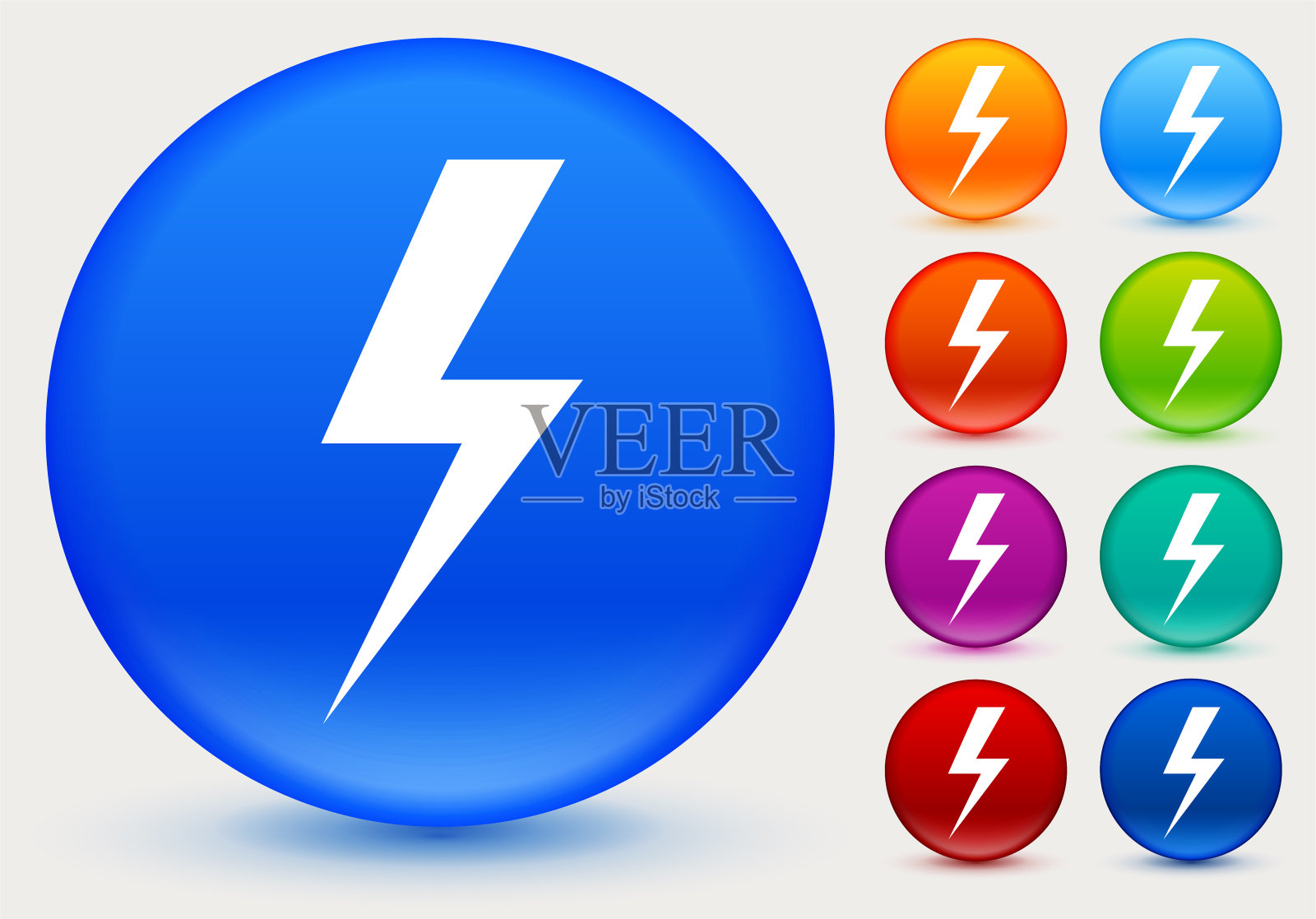 闪电雷雨。插画图片素材