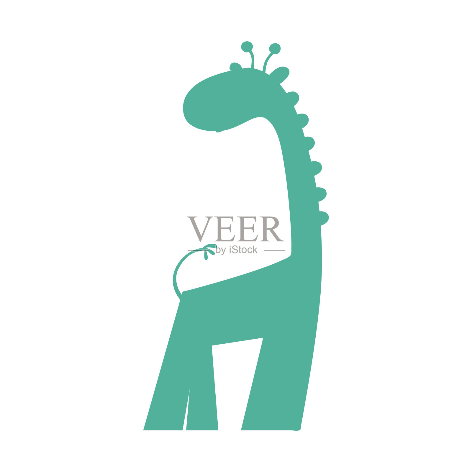 长颈鹿轮廓图标