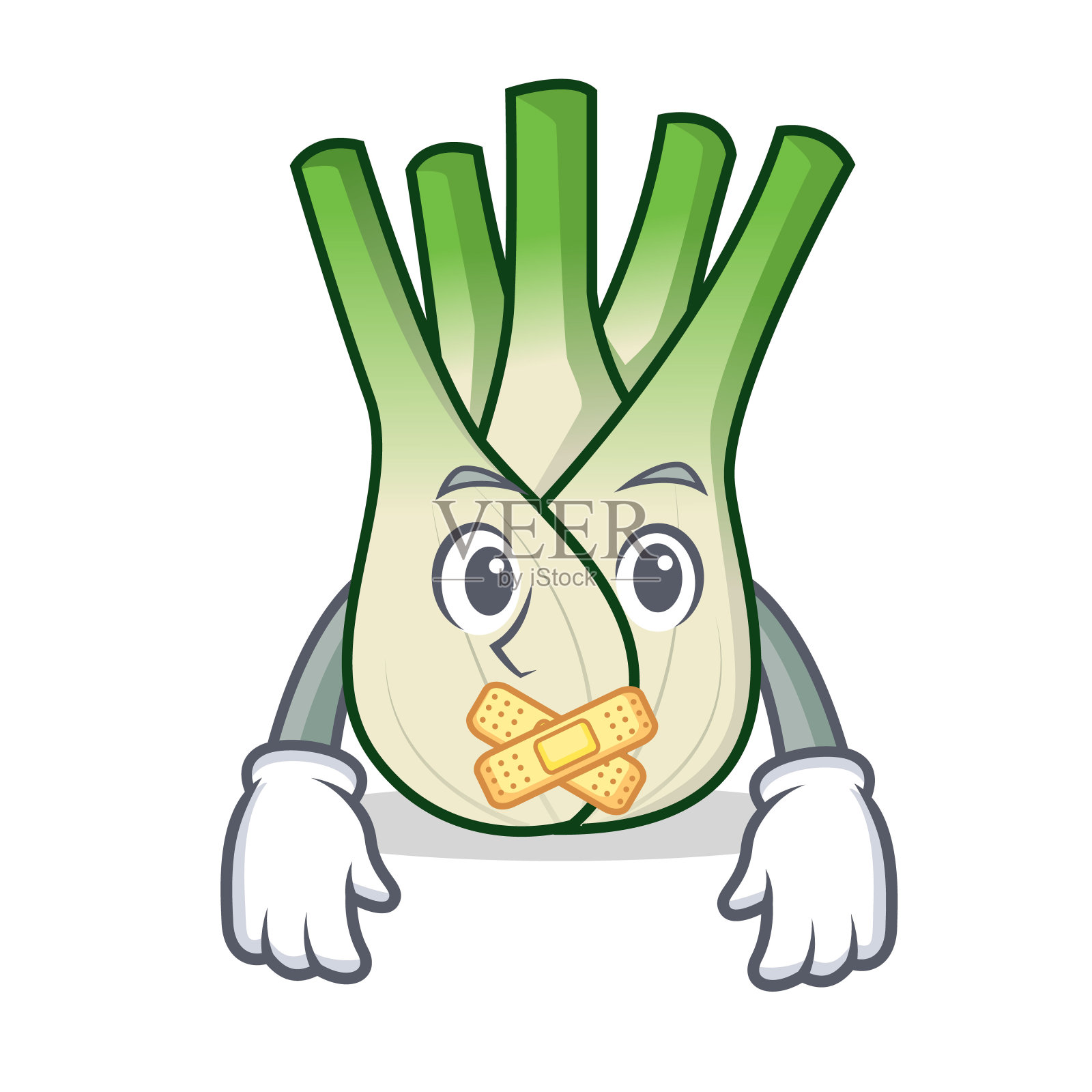 无声茴香卡通风格的吉祥物设计元素图片