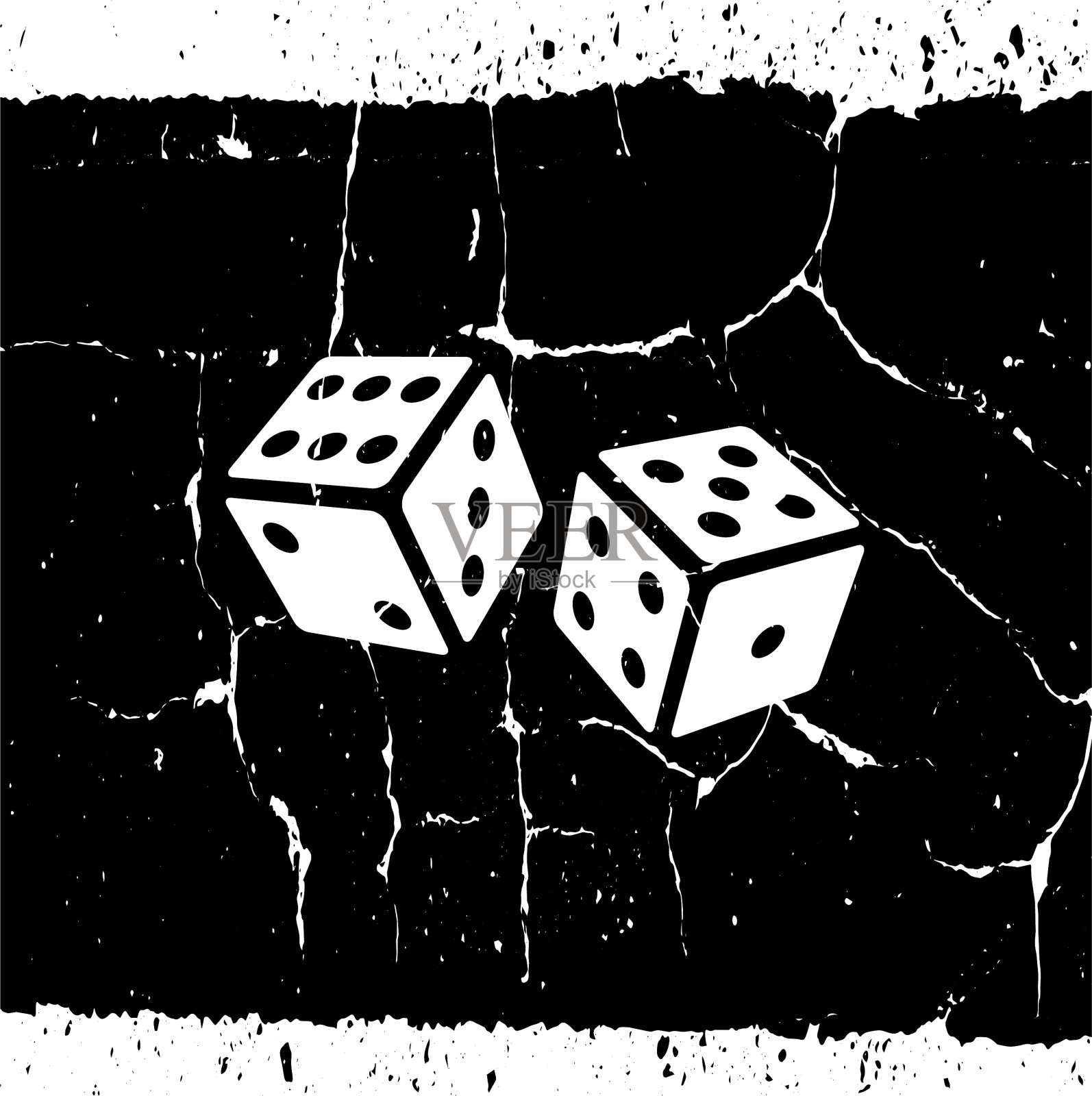 玩方块和掷骰子。插画图片素材