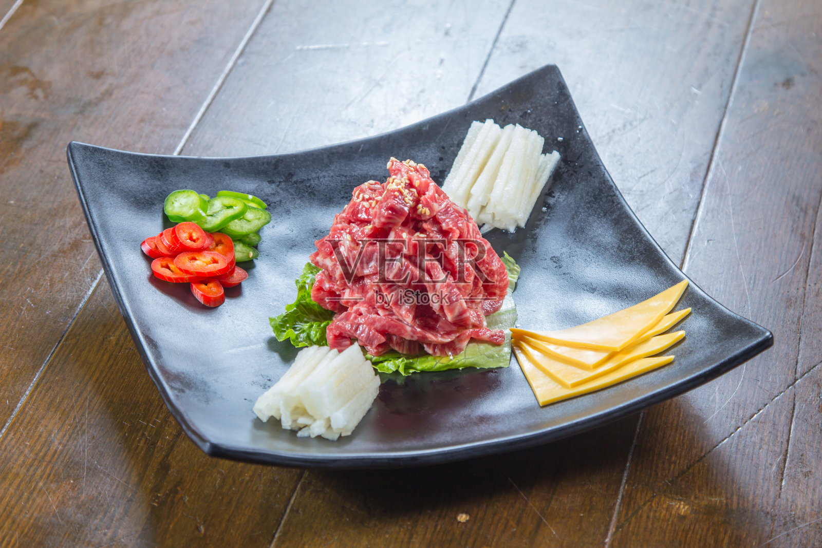 生牛肉照片摄影图片