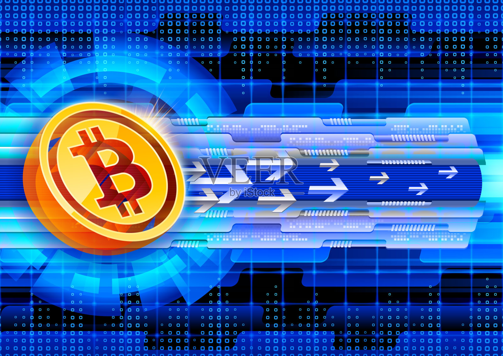 全球金融比特币插画图片素材