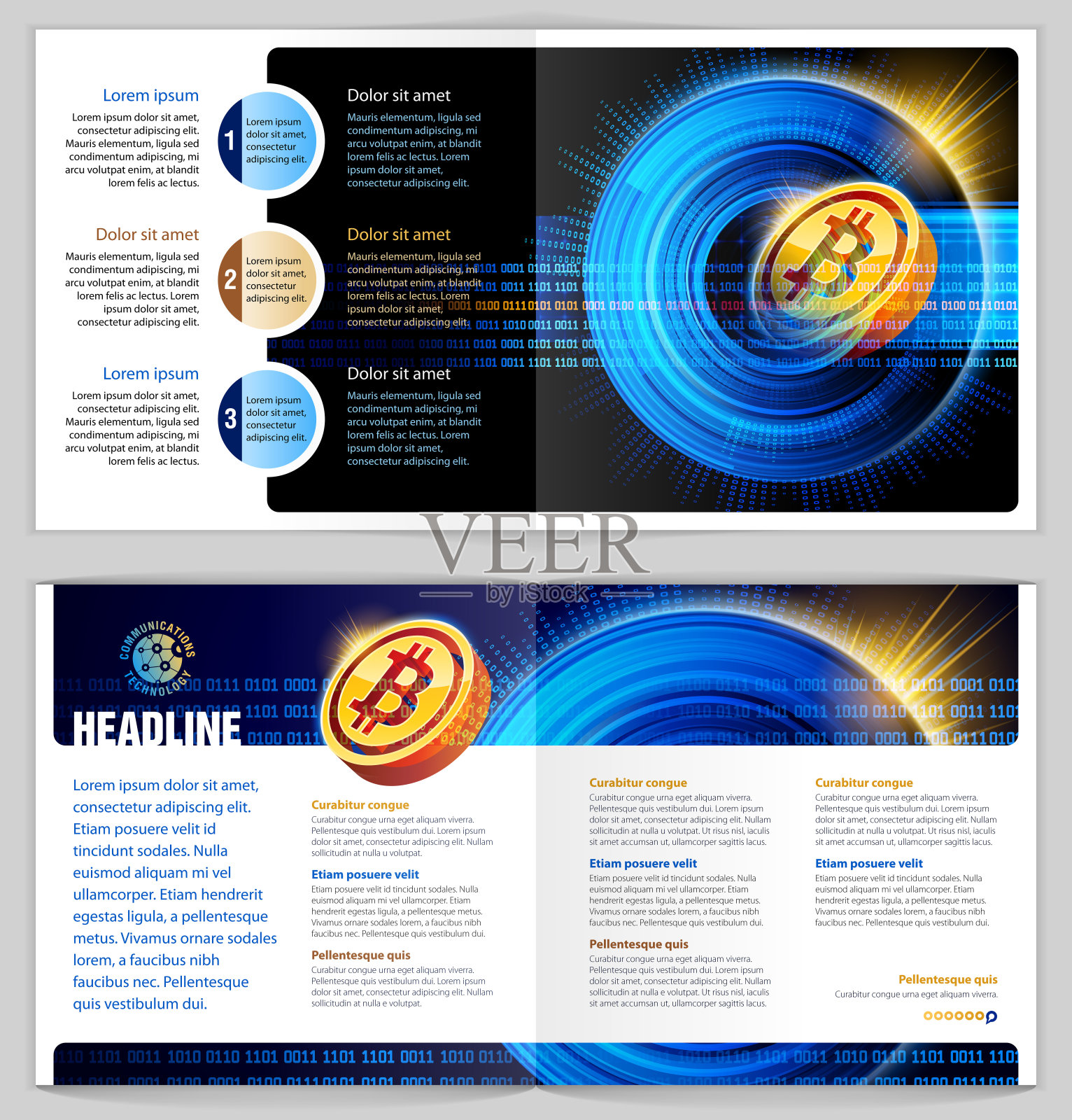 全球金融比特币插画图片素材