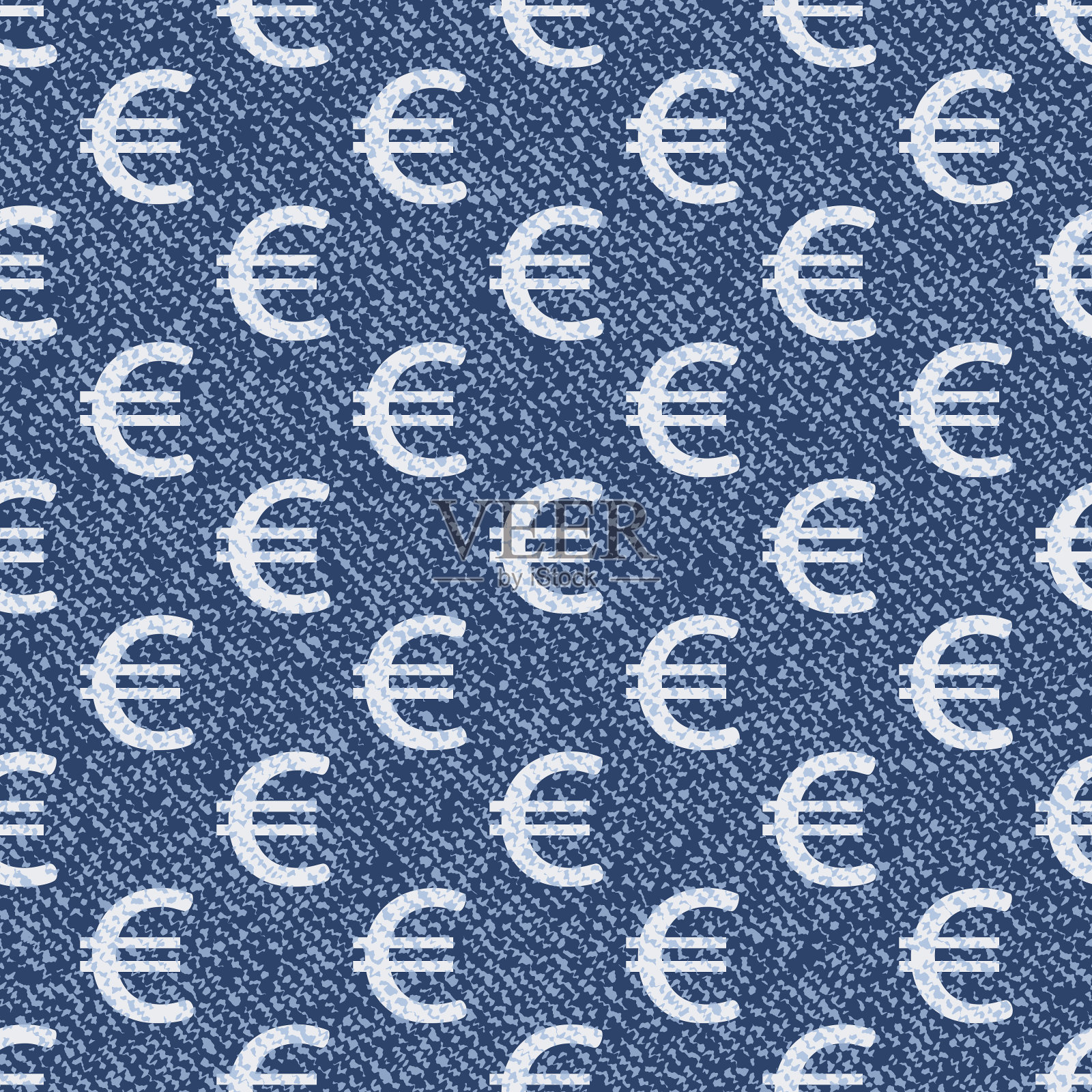 货币符号牛仔布无缝图案背景插画图片素材