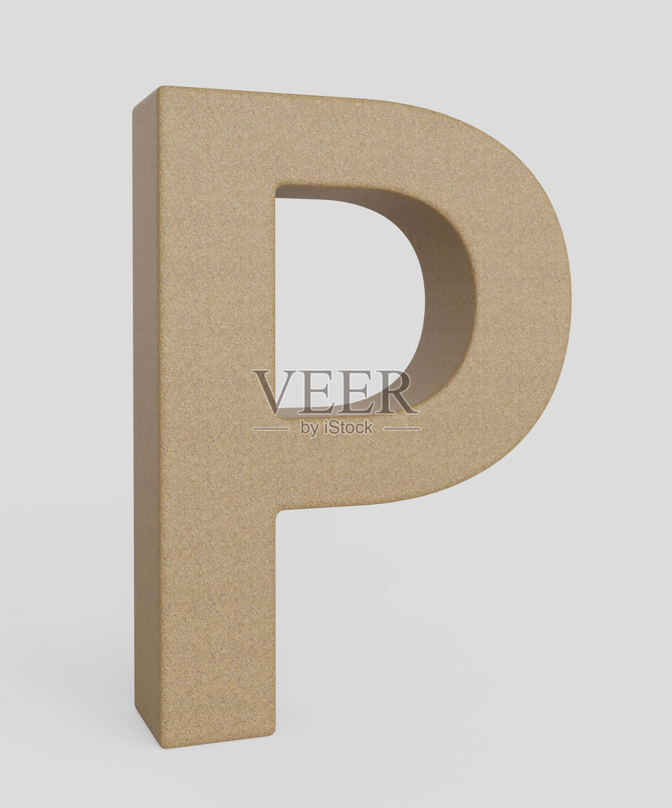 由软木制成的孤立直立大写字母p照片摄影图片