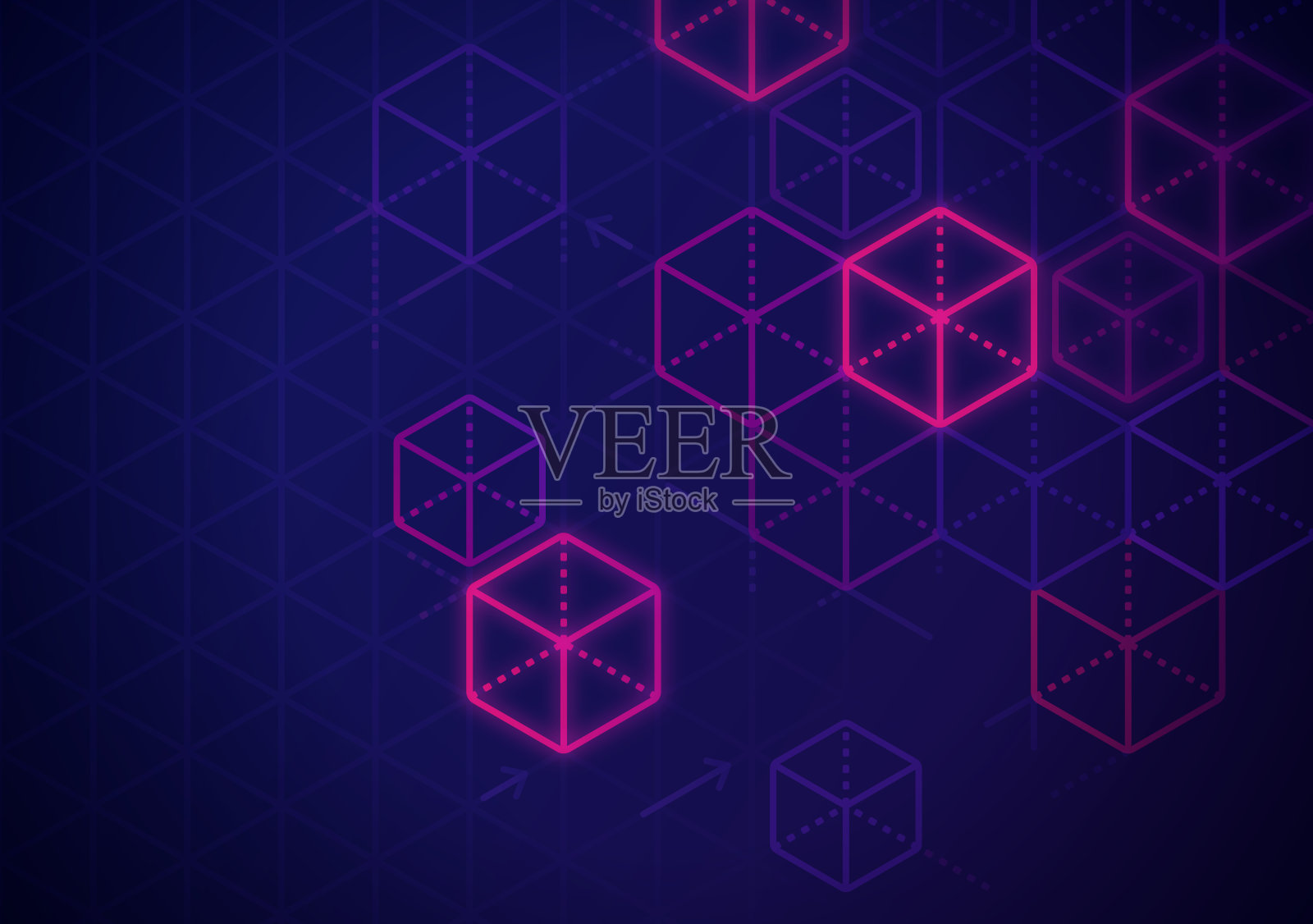 区块链抽象背景插画图片素材