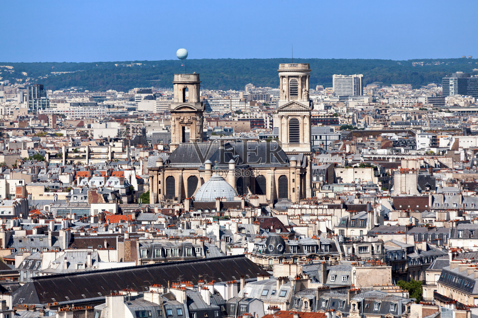 巴黎的圣叙尔比斯教堂照片摄影图片