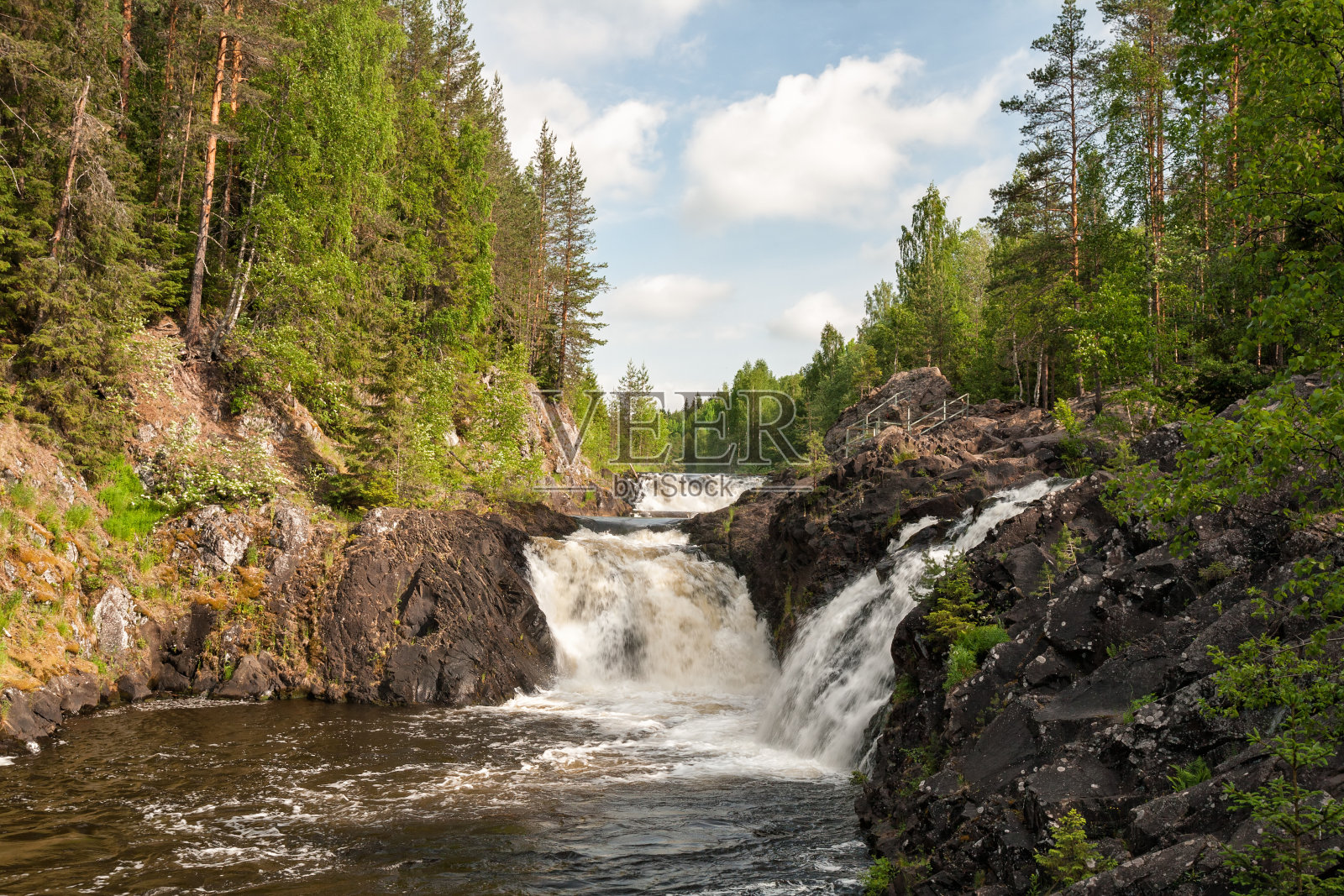 Kivach瀑布照片摄影图片