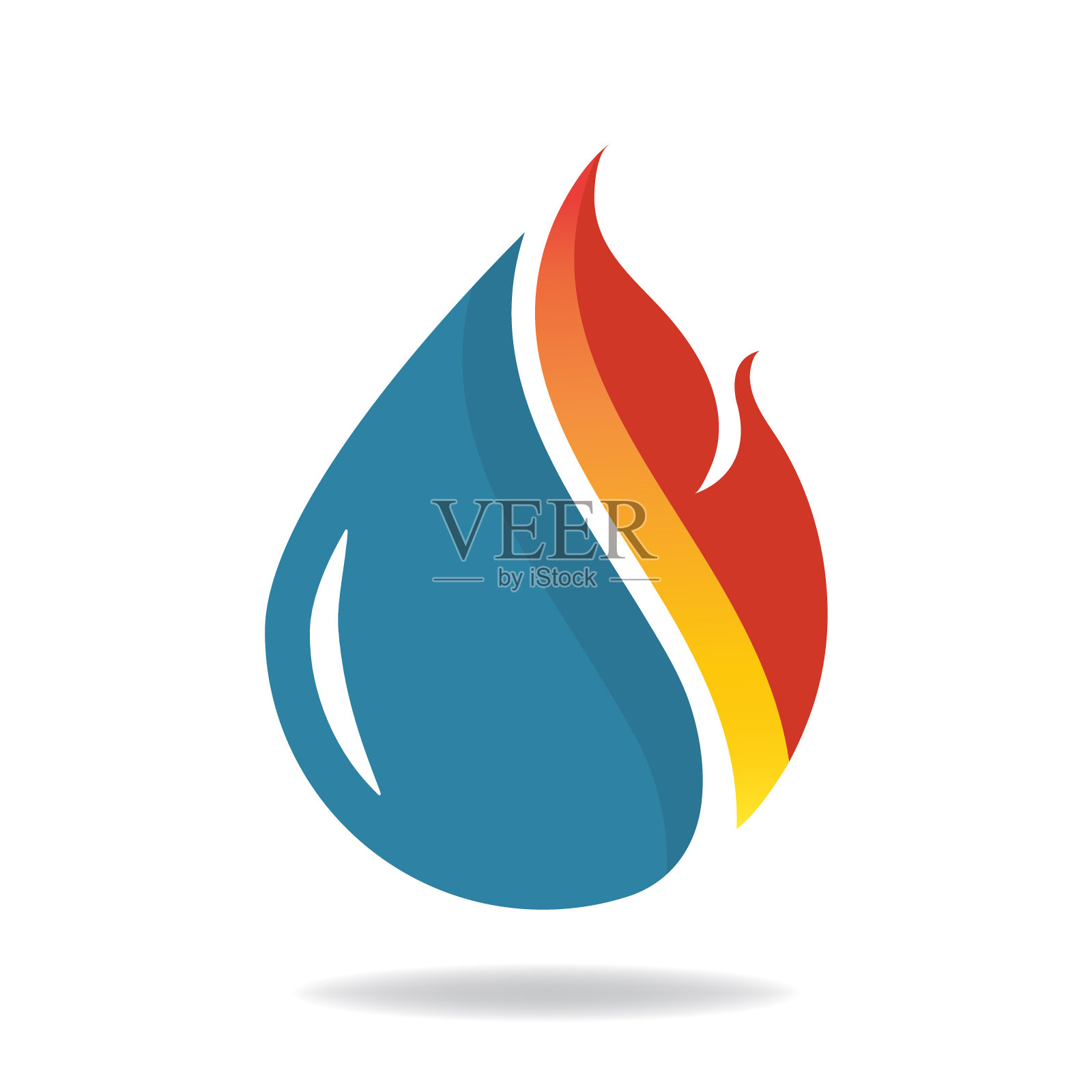 水和火设计元素图片