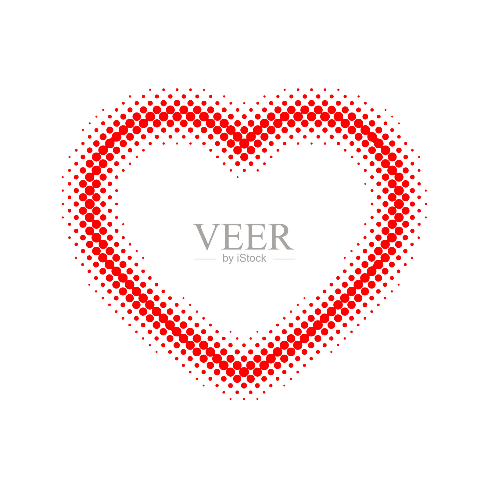 红色的心网。矢量插图。插画图片素材