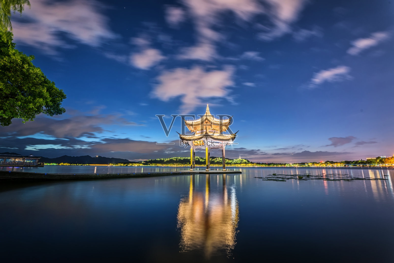 杭州西湖古建筑照片摄影图片