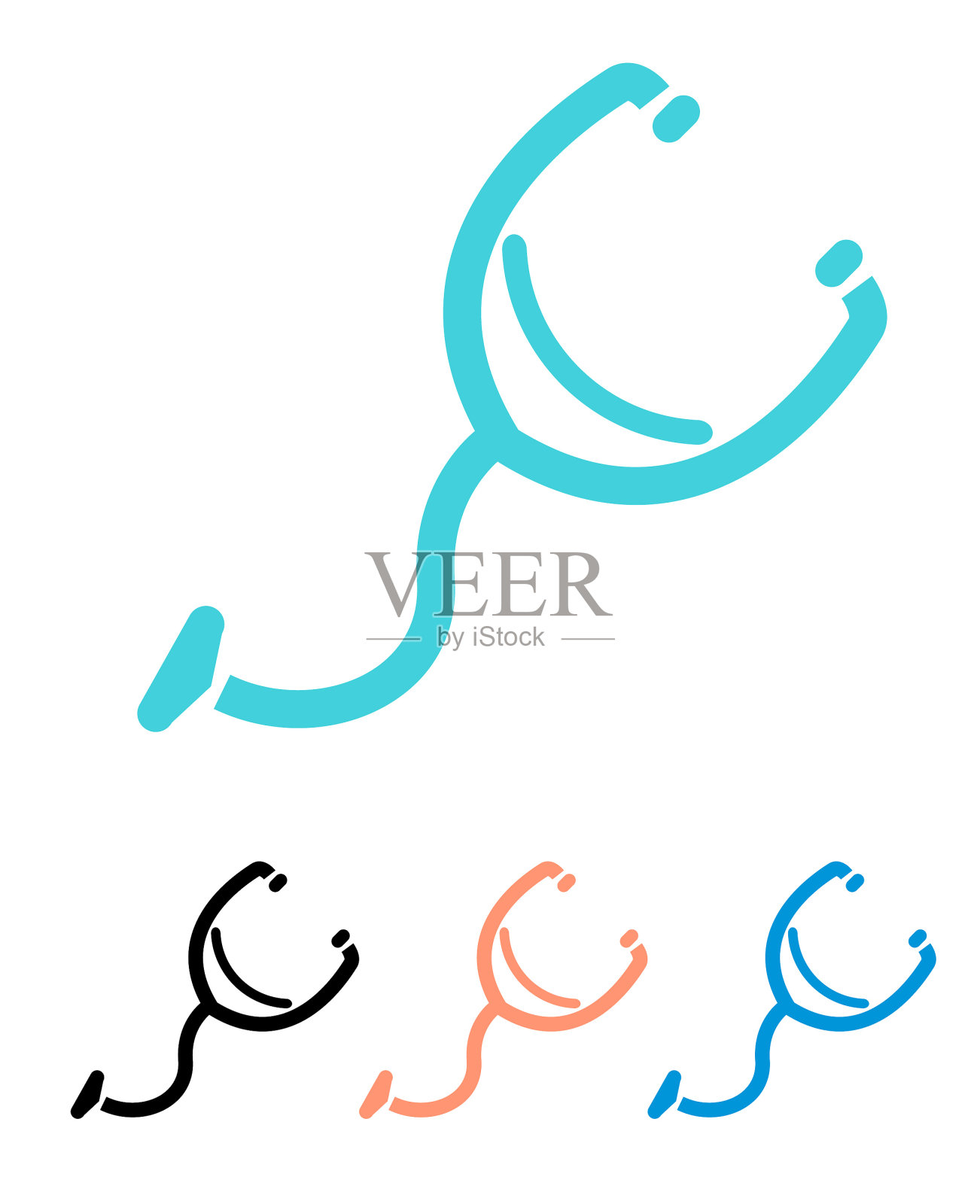 听诊器插画图片素材