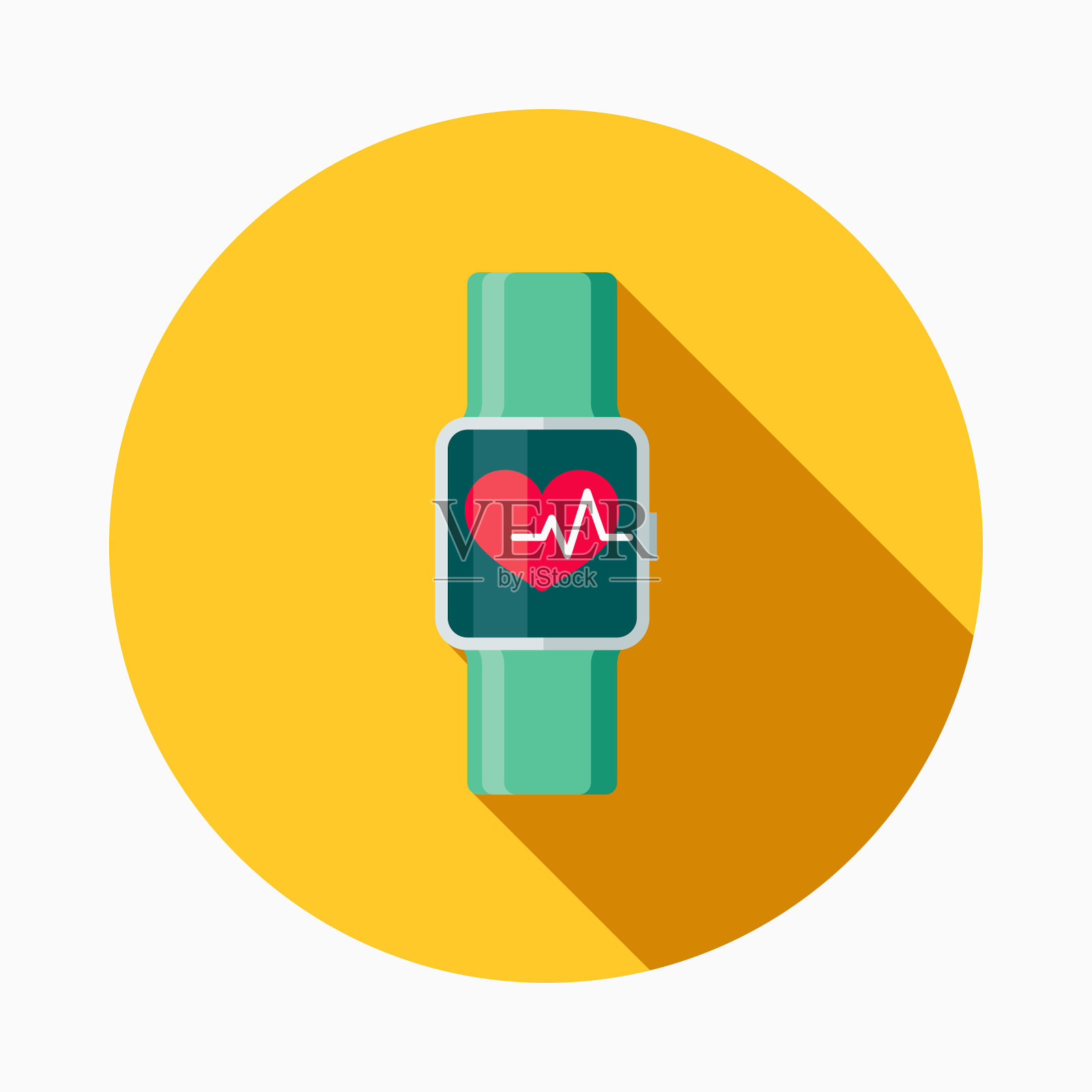 可穿戴技术平面设计健身和运动图标插画图片素材