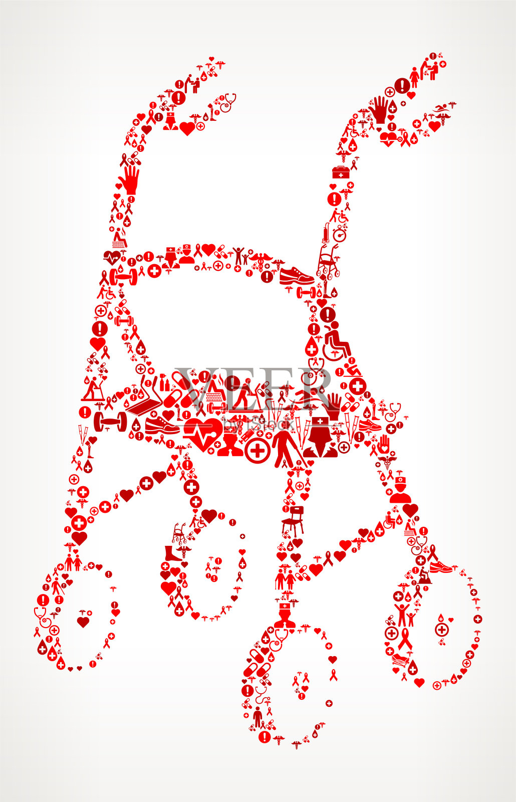 沃克康复理疗中心插画图片素材