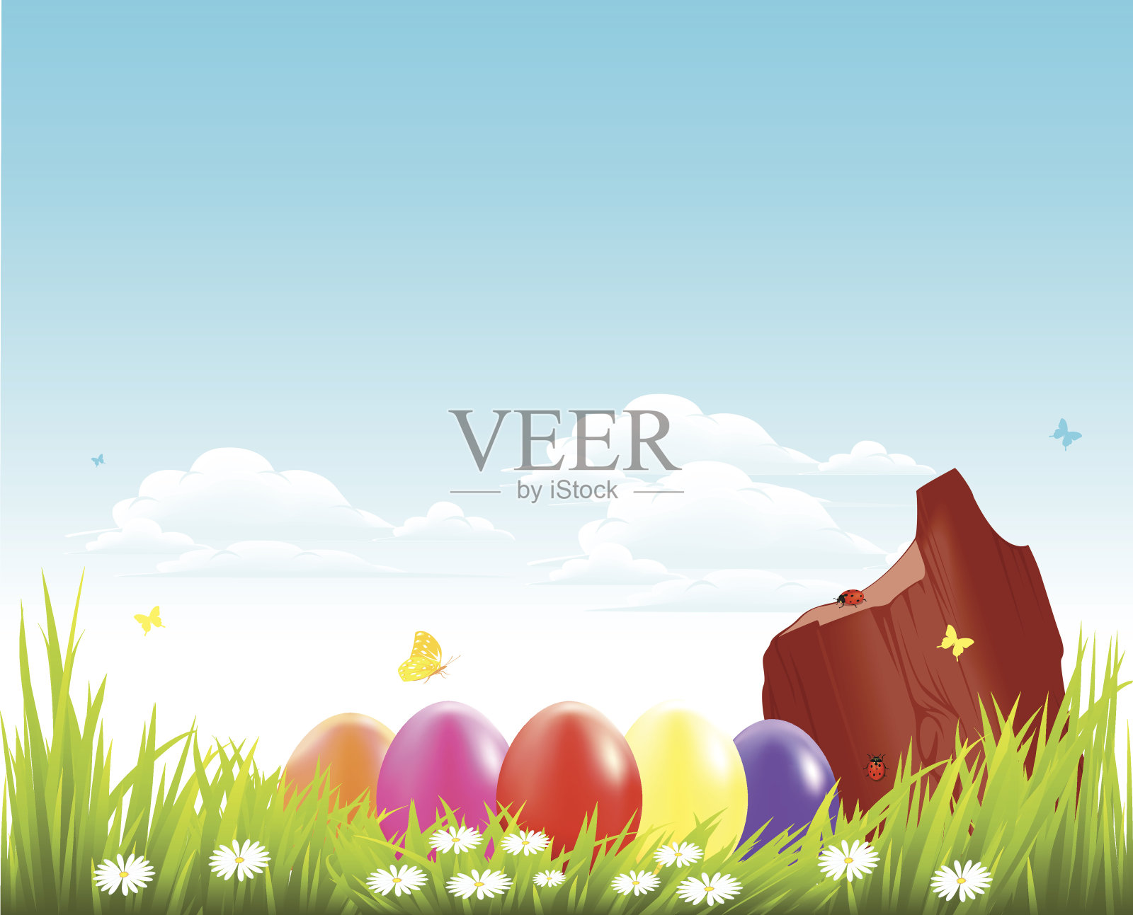 复活节的背景插画图片素材