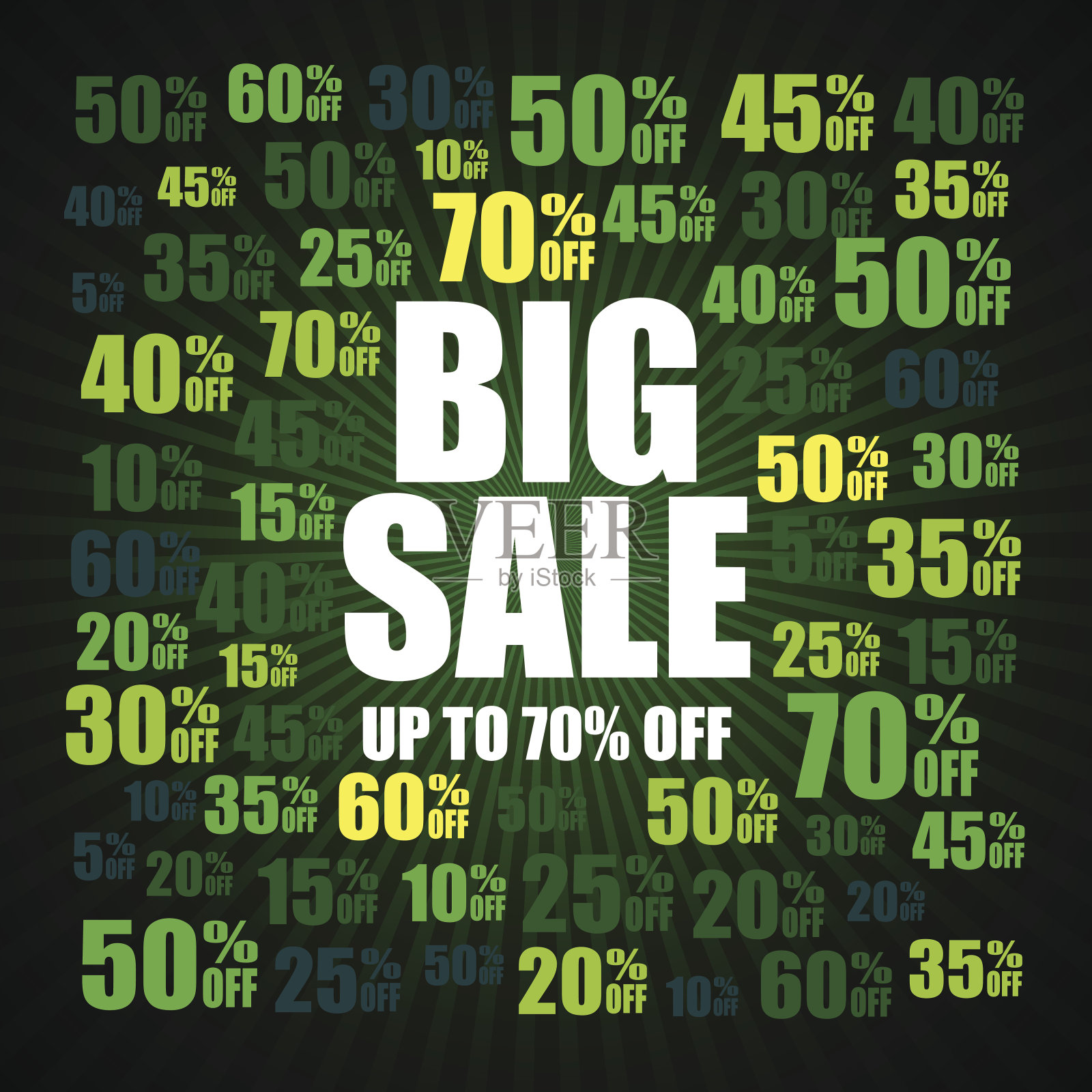 大减价的绿色背景设计元素图片