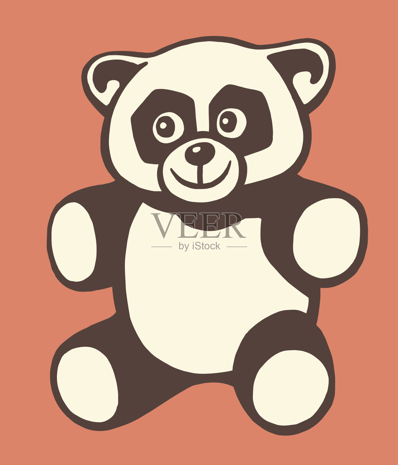 可爱的熊猫插画图片素材