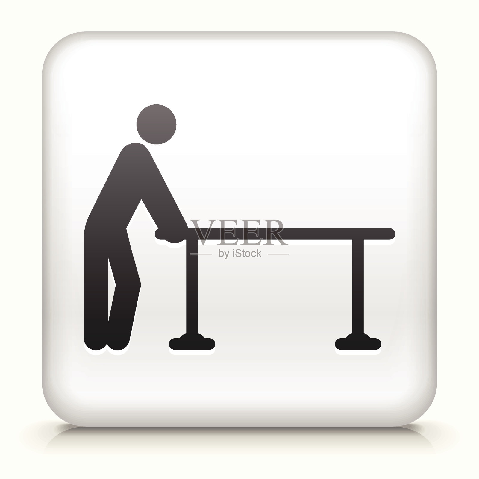 方形按钮与表格和简笔画插画图片素材