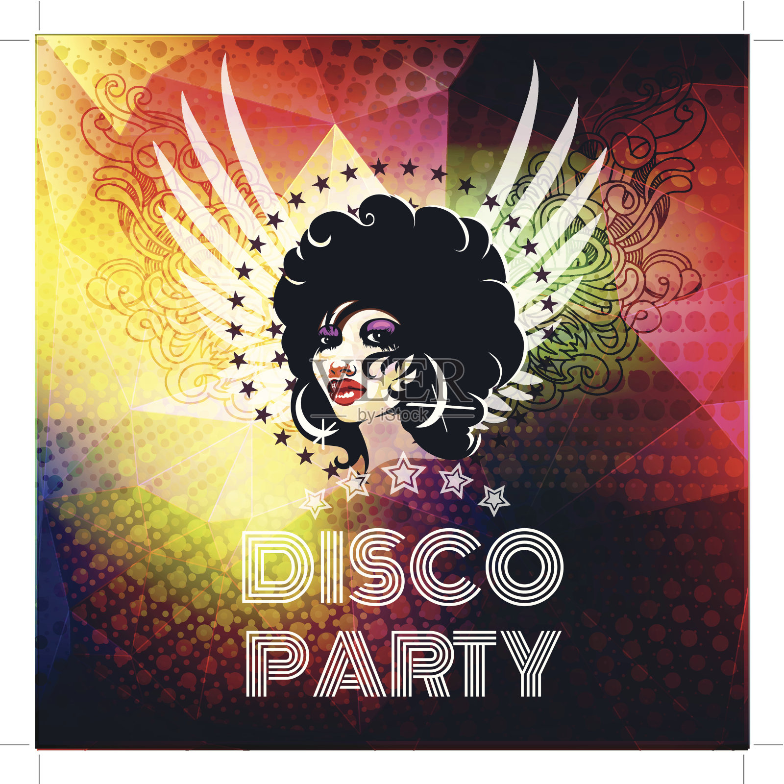 迪斯科派对插画图片素材