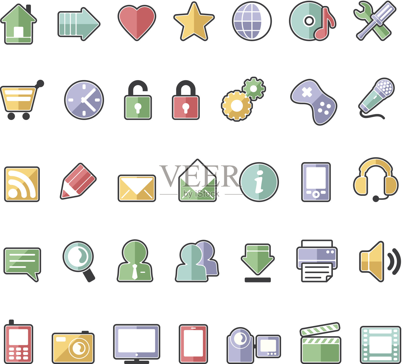 平的图标集图标素材