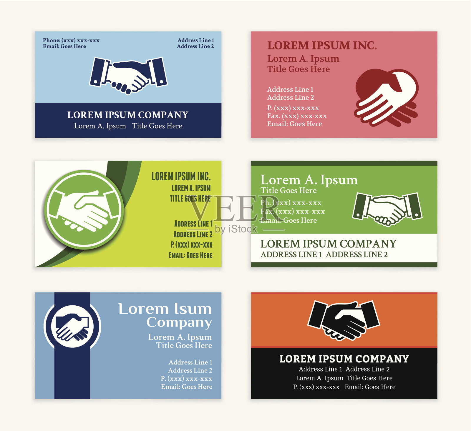 律师与律师的名片与握手设计模板素材