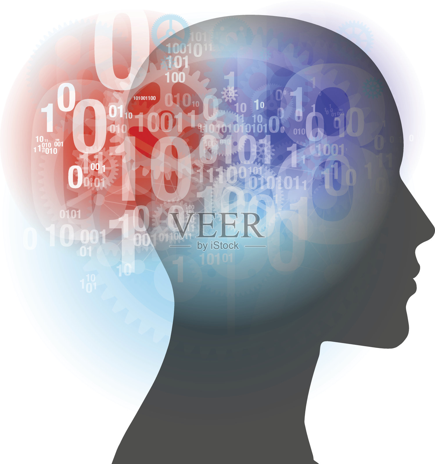 女人心里插画图片素材