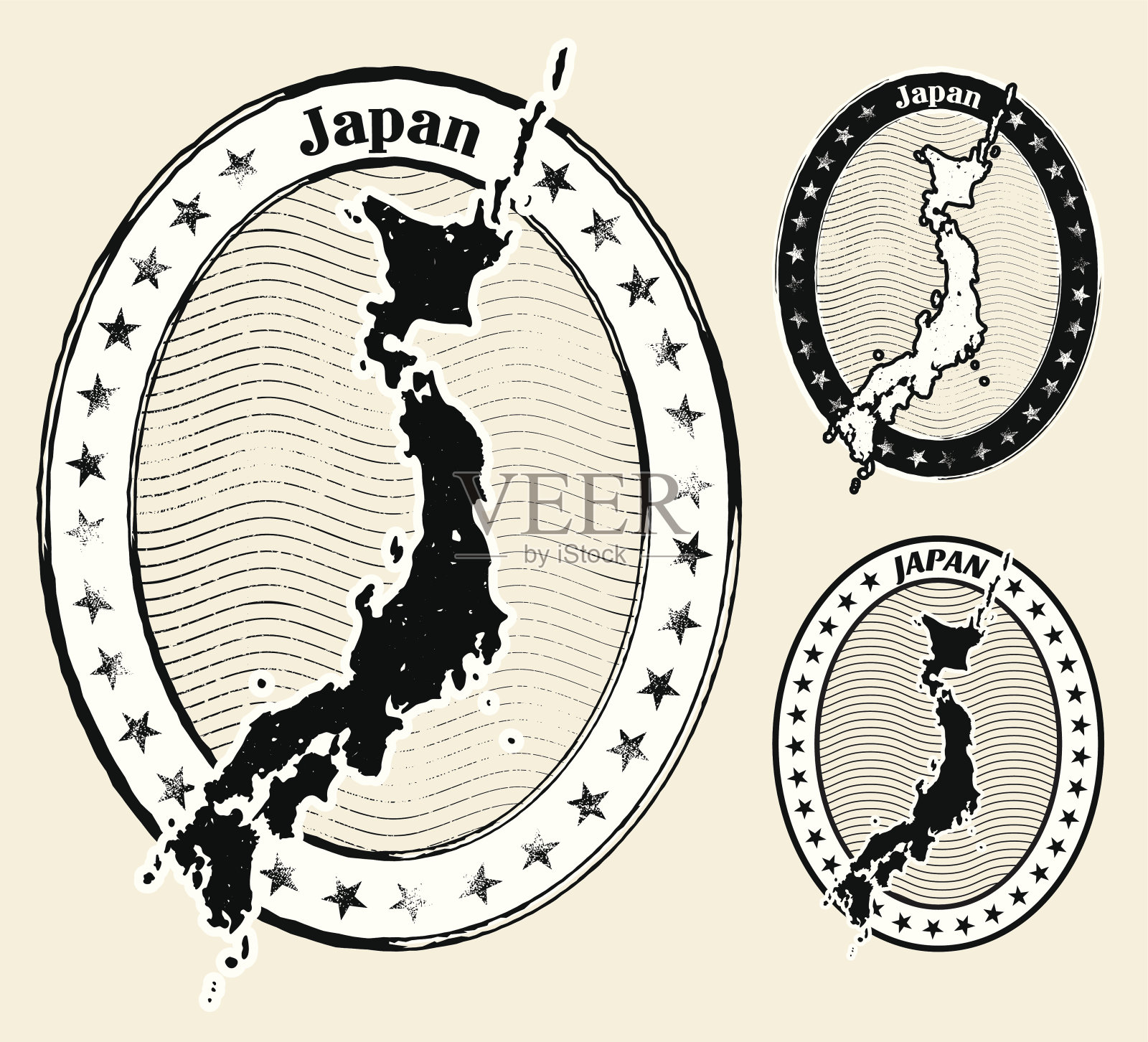 垃圾摇滚风格的日本插画图片素材