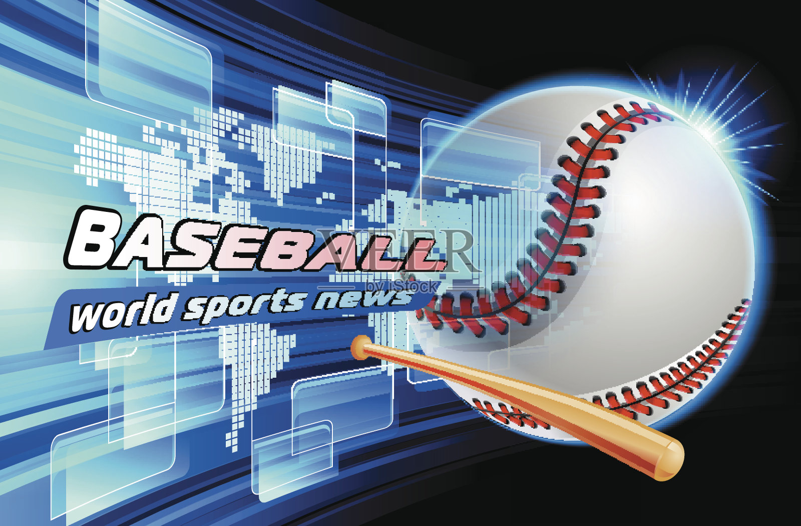 棒球插画图片素材