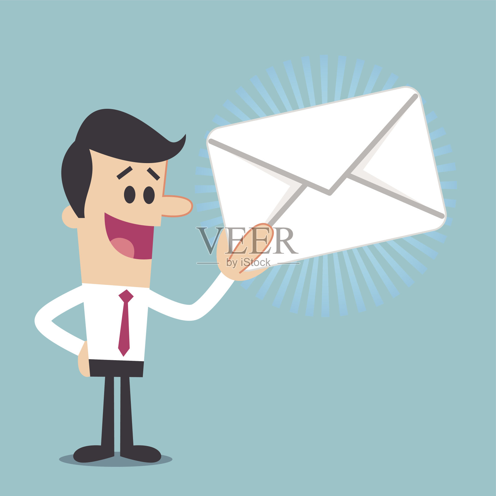 人提供的信插画图片素材