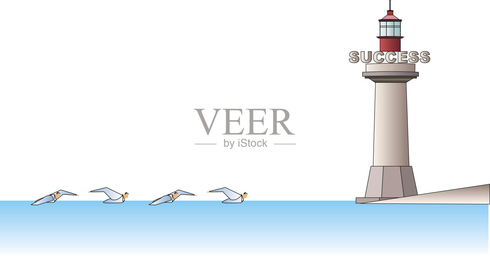 成功的努力插画图片素材