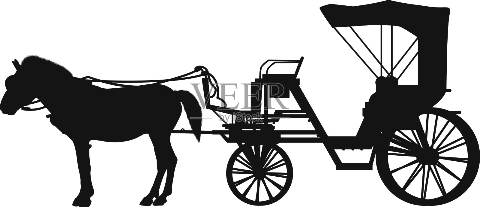 详细的马车插画图片素材