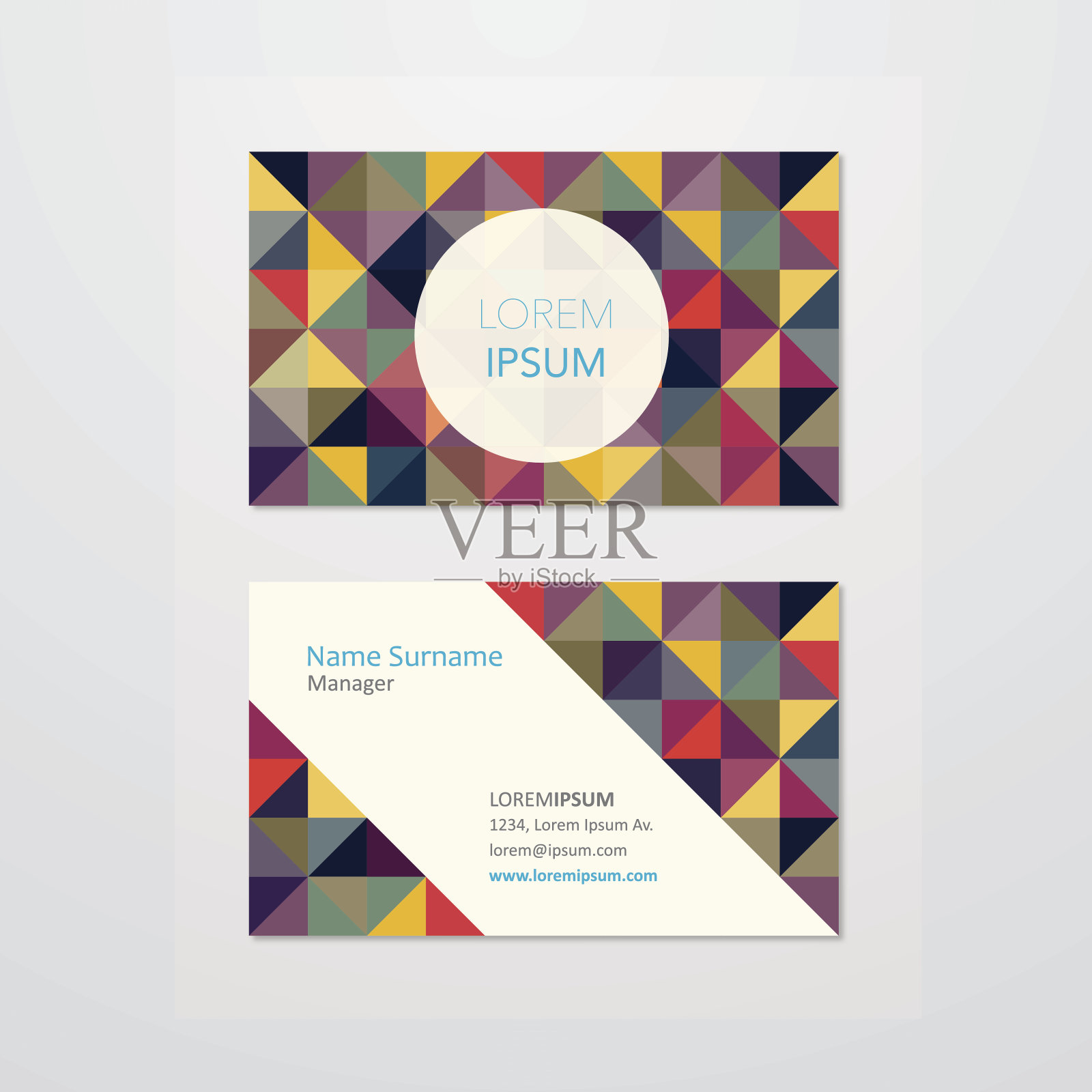 名片设计与马赛克背景设计模板素材