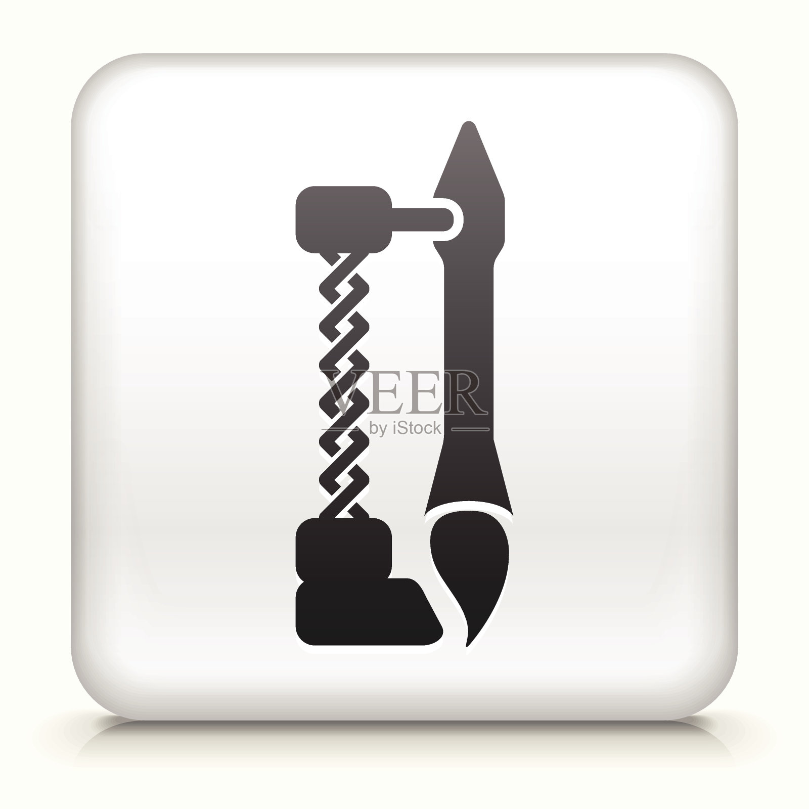 带有火箭图标的免版税矢量图标按钮插画图片素材