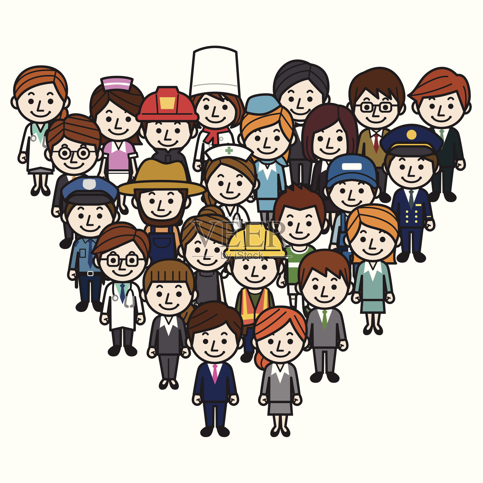 各种各样的职业插画图片素材