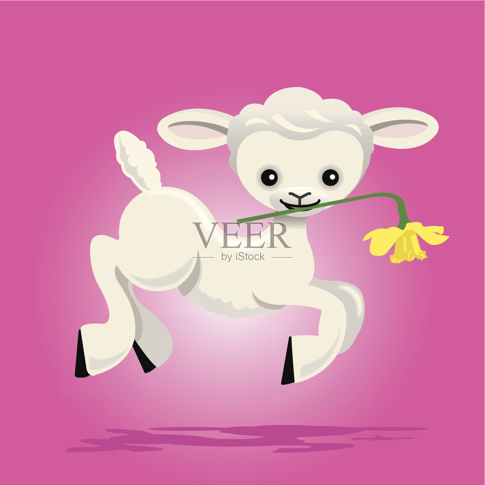 年轻的羊设计元素图片