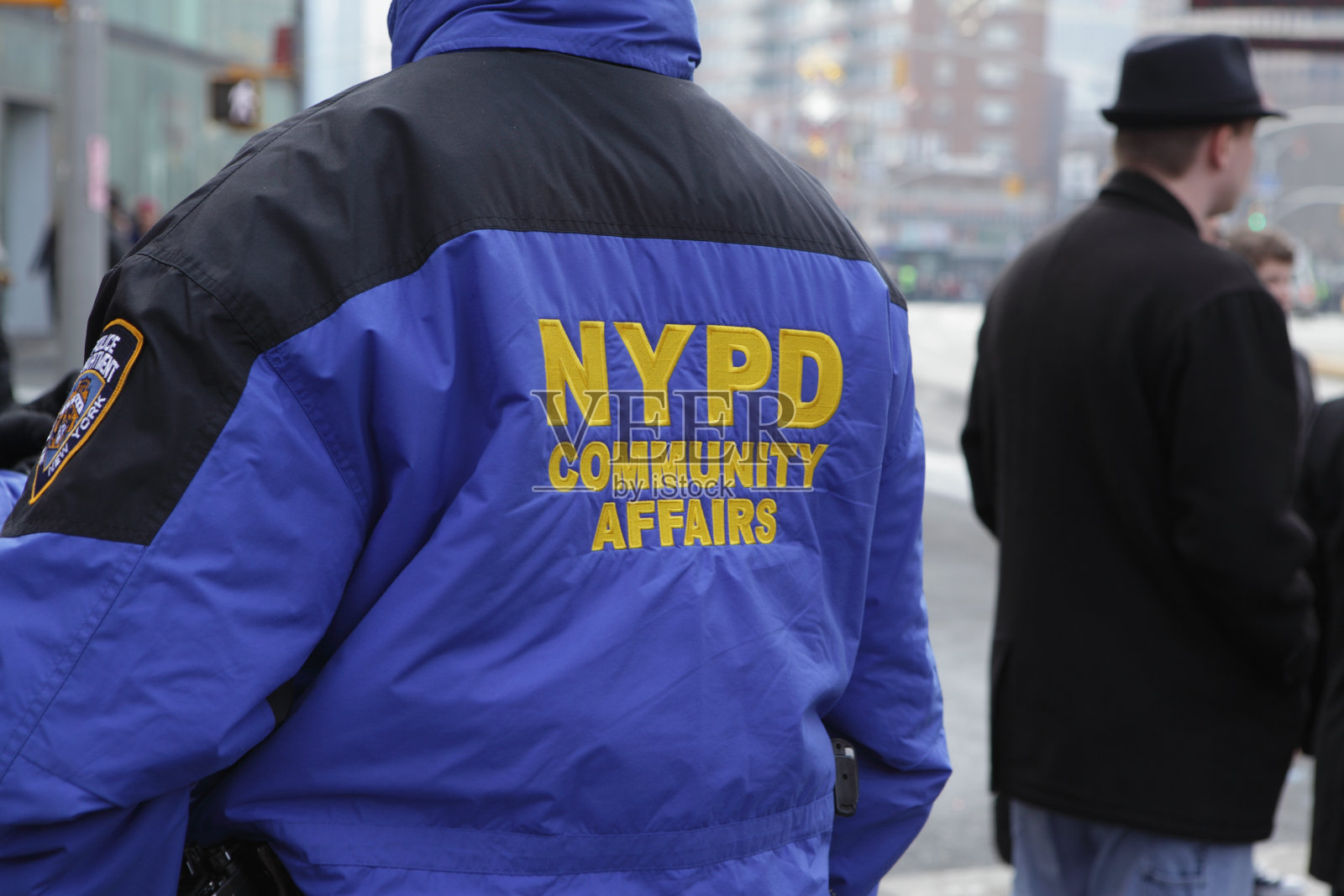 纽约警局社区事务执勤警官照片摄影图片