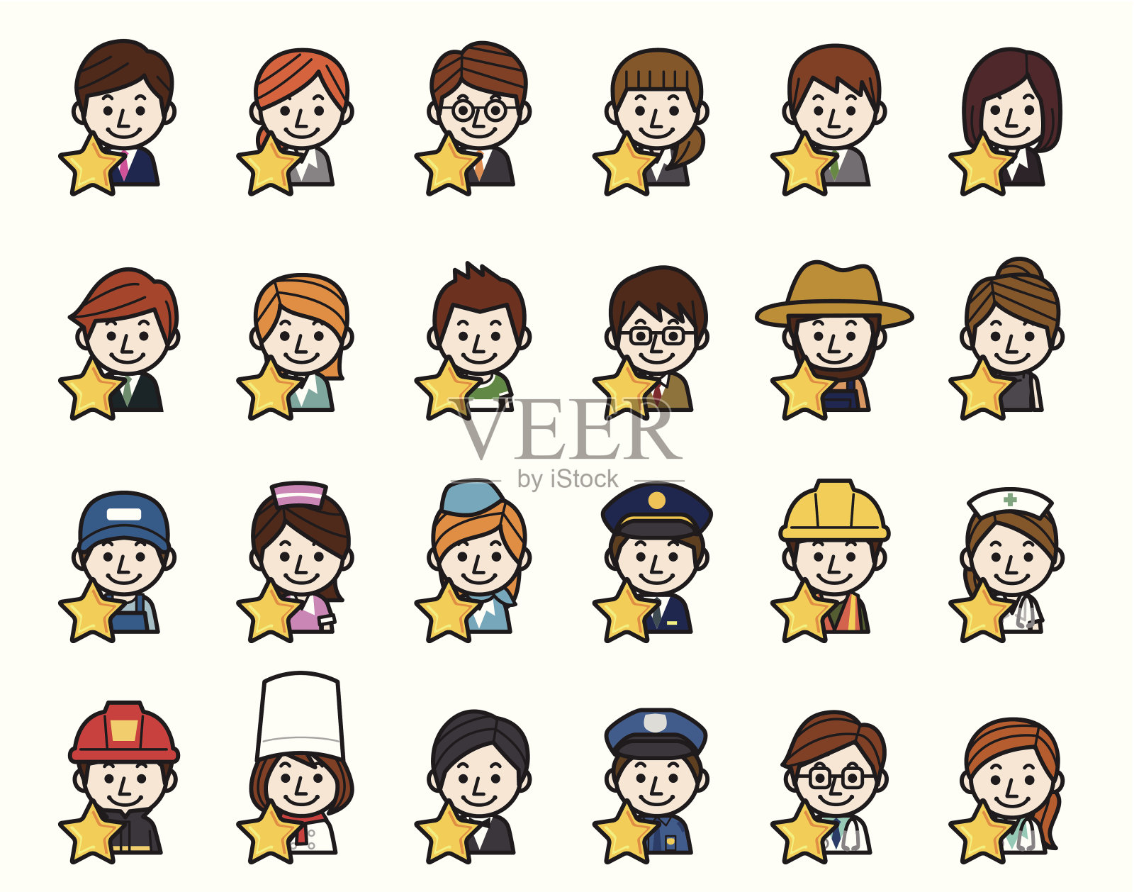 职业图标-明星图标素材