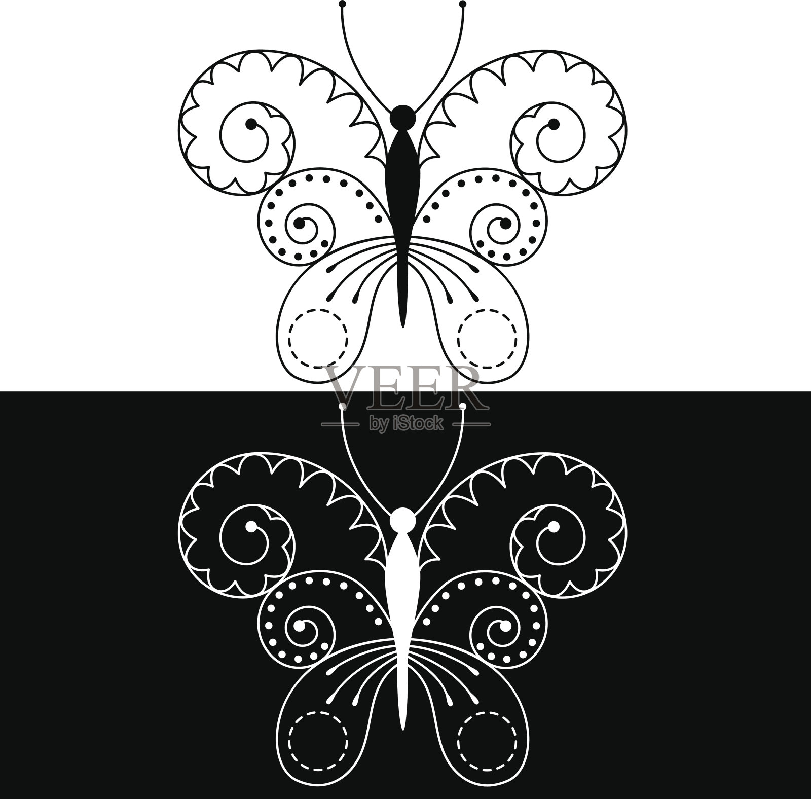 蝴蝶插画图片素材