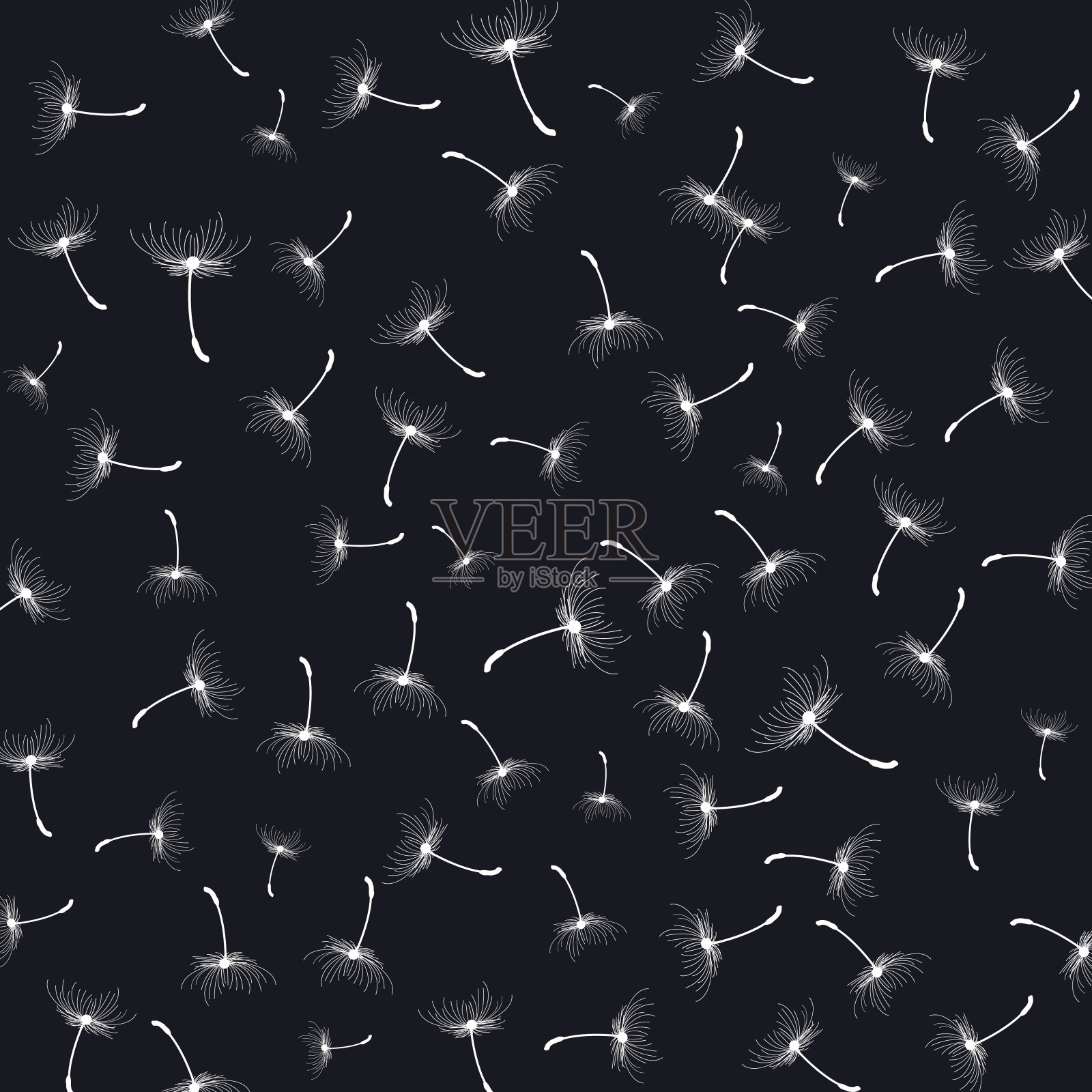 抽象蒲公英图案背景插画图片素材