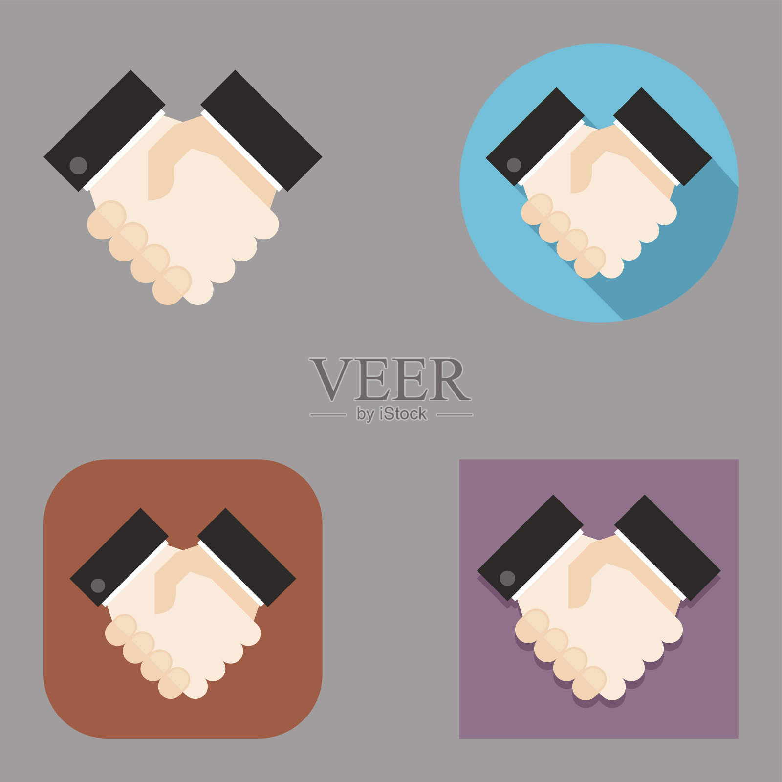 平握手图标| Kalaful系列插画图片素材