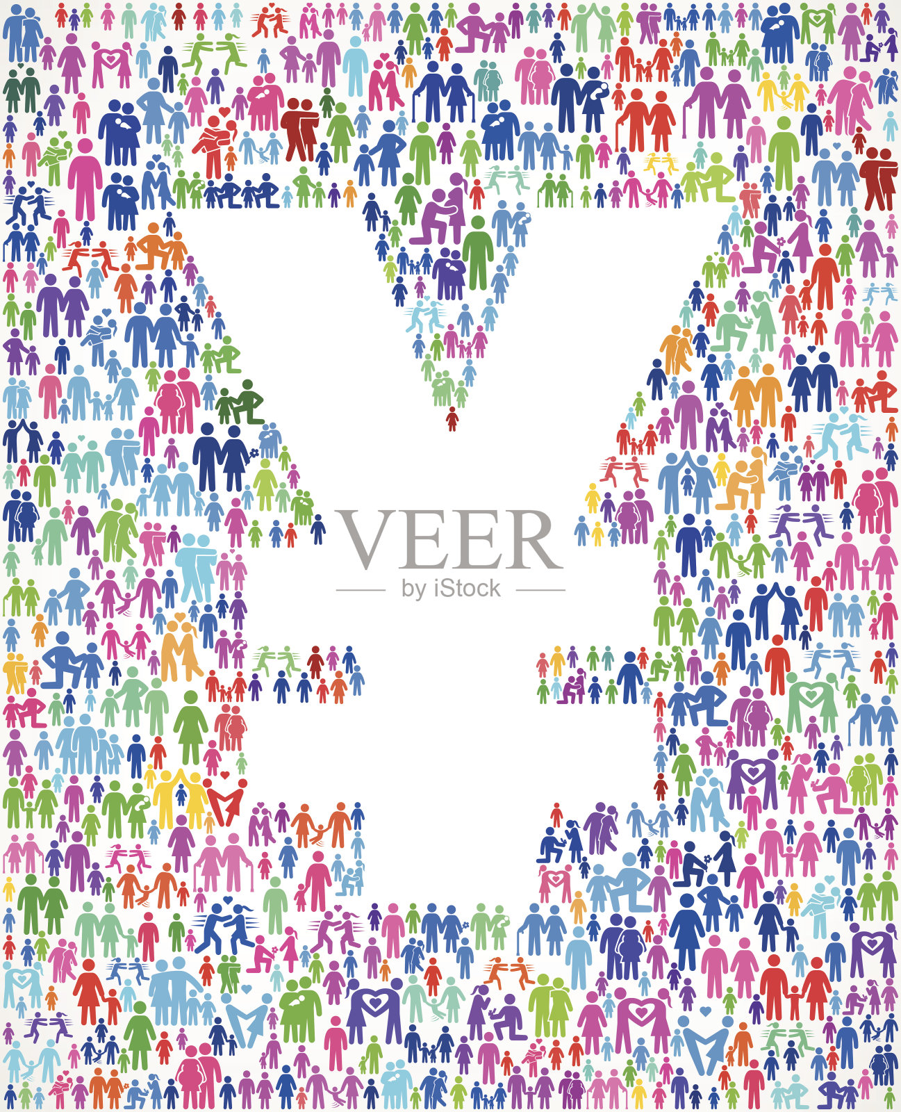 日元签向量家庭模式背景插画图片素材