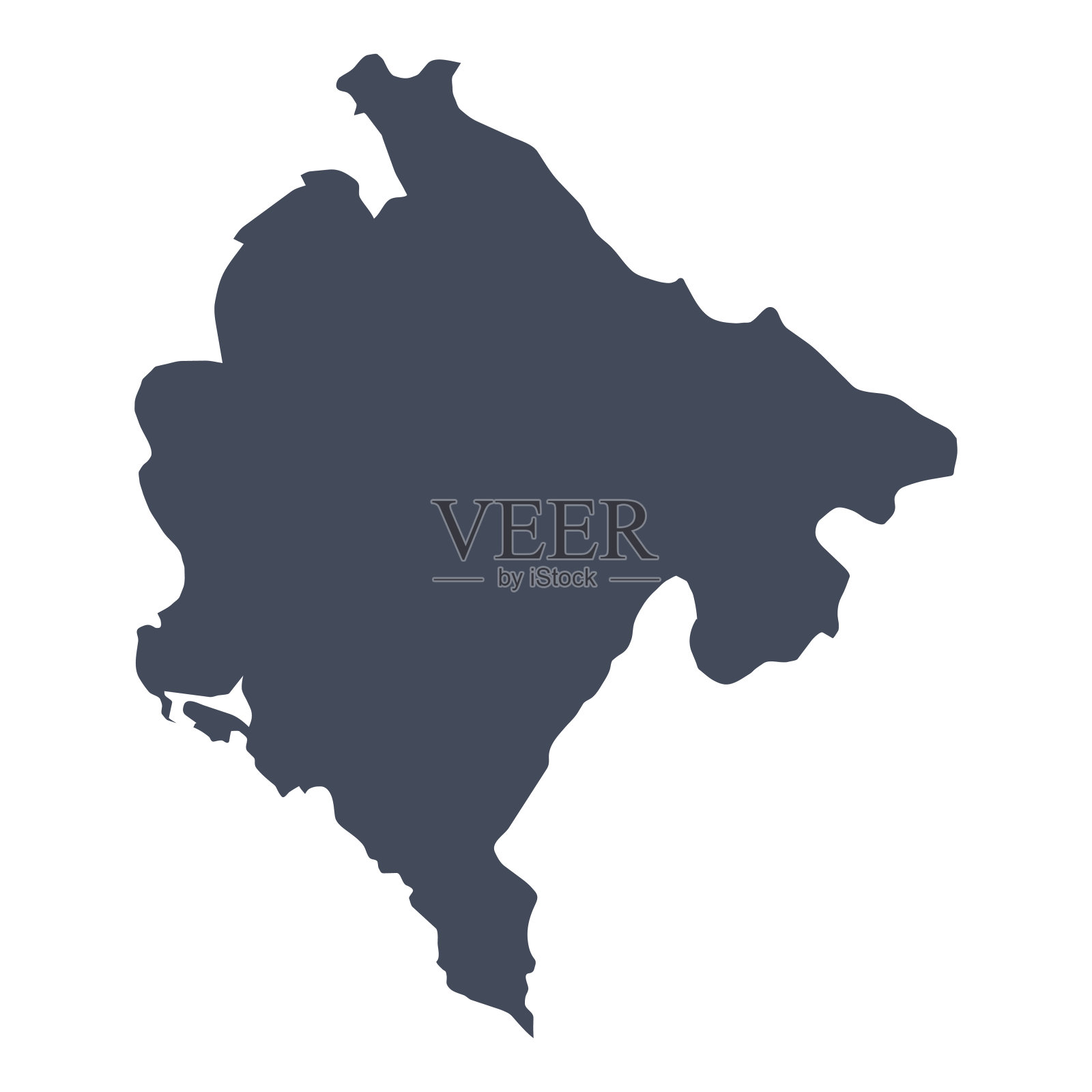 黑山国家地图插画图片素材