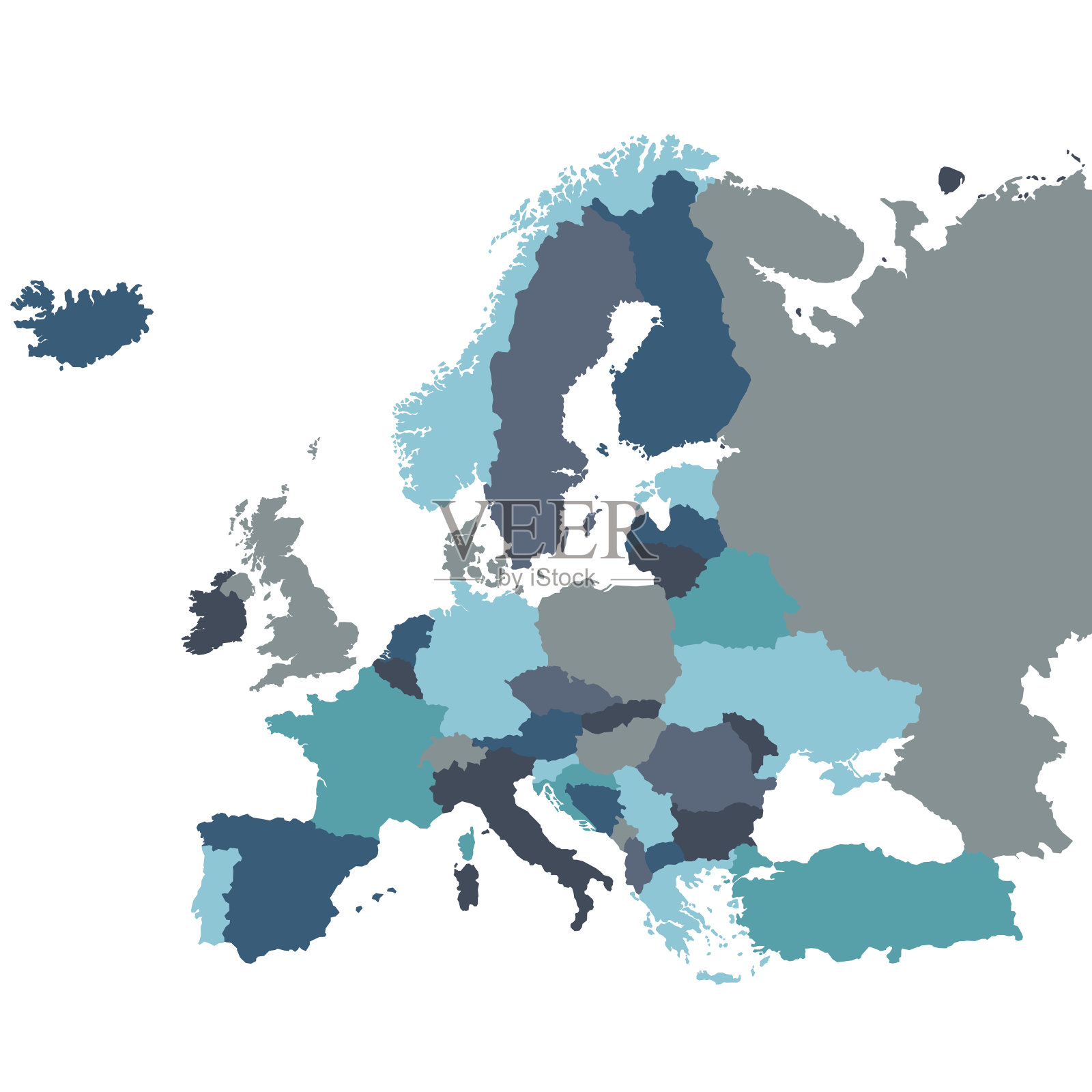 欧洲略图插画图片素材