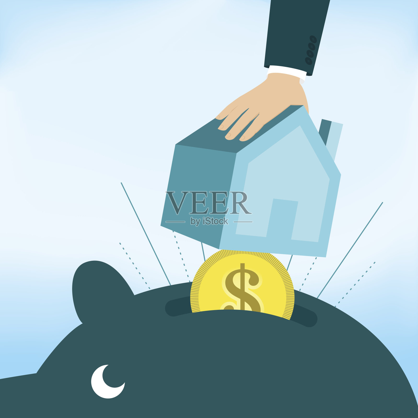 家庭储蓄账户插画图片素材