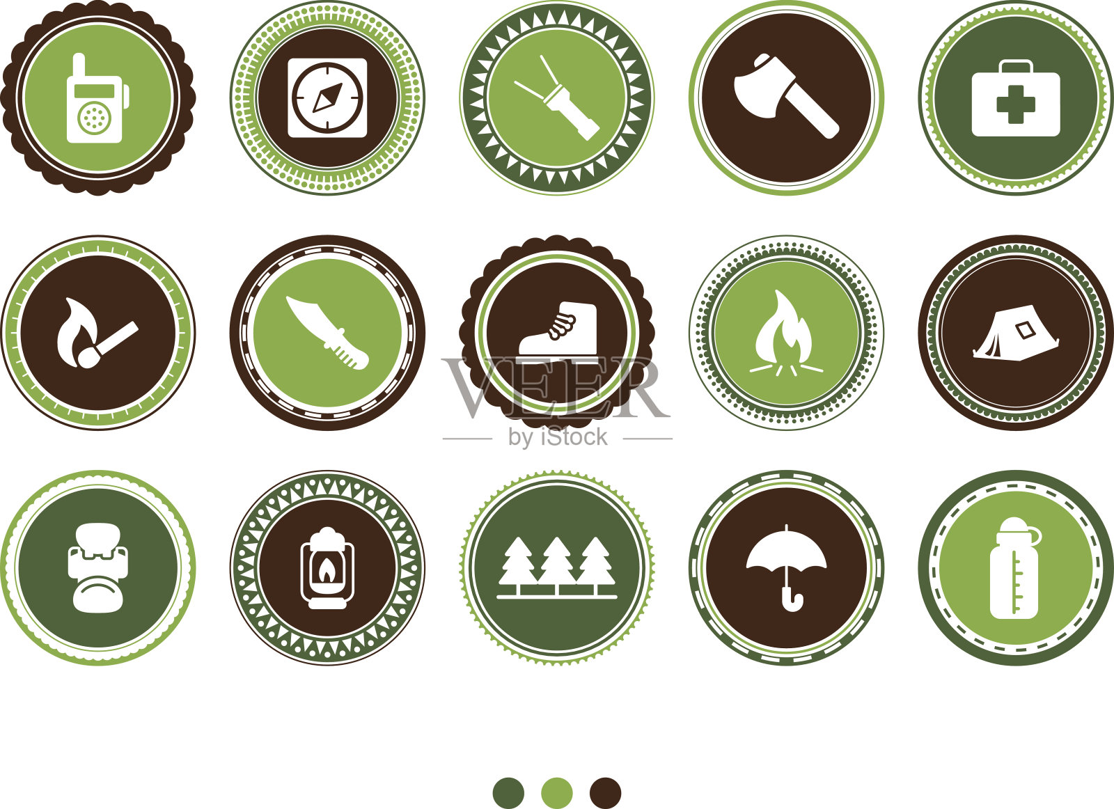 户外及露营图标插画图片素材