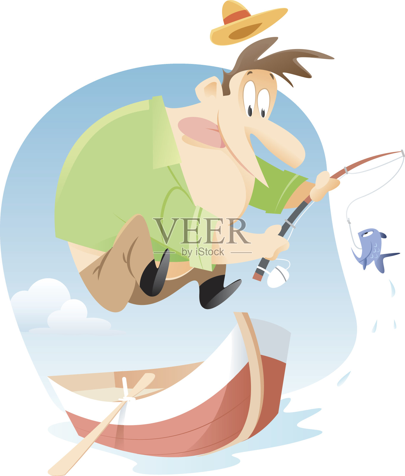 渔夫设计元素图片