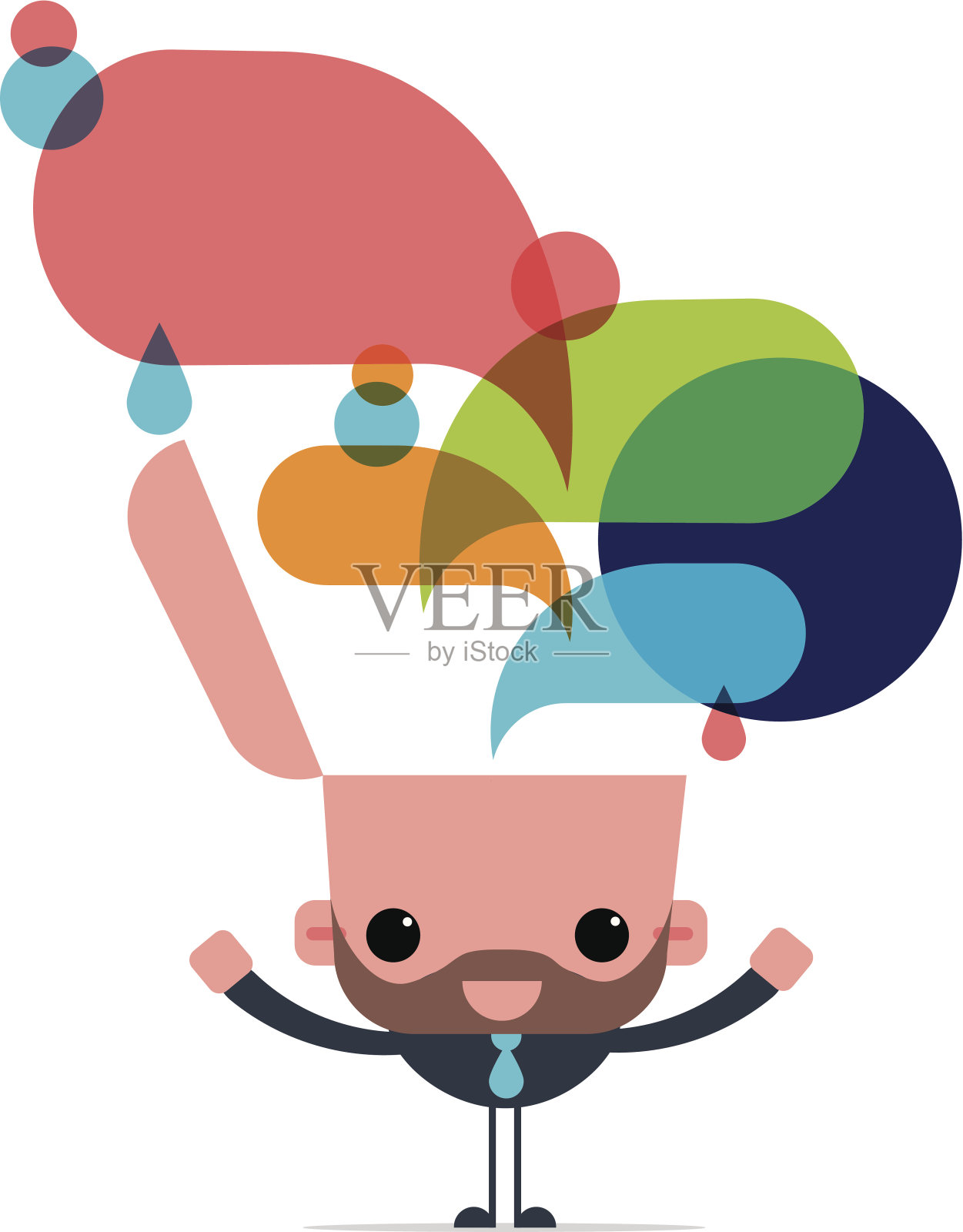 创意思维可爱的角色插画图片素材