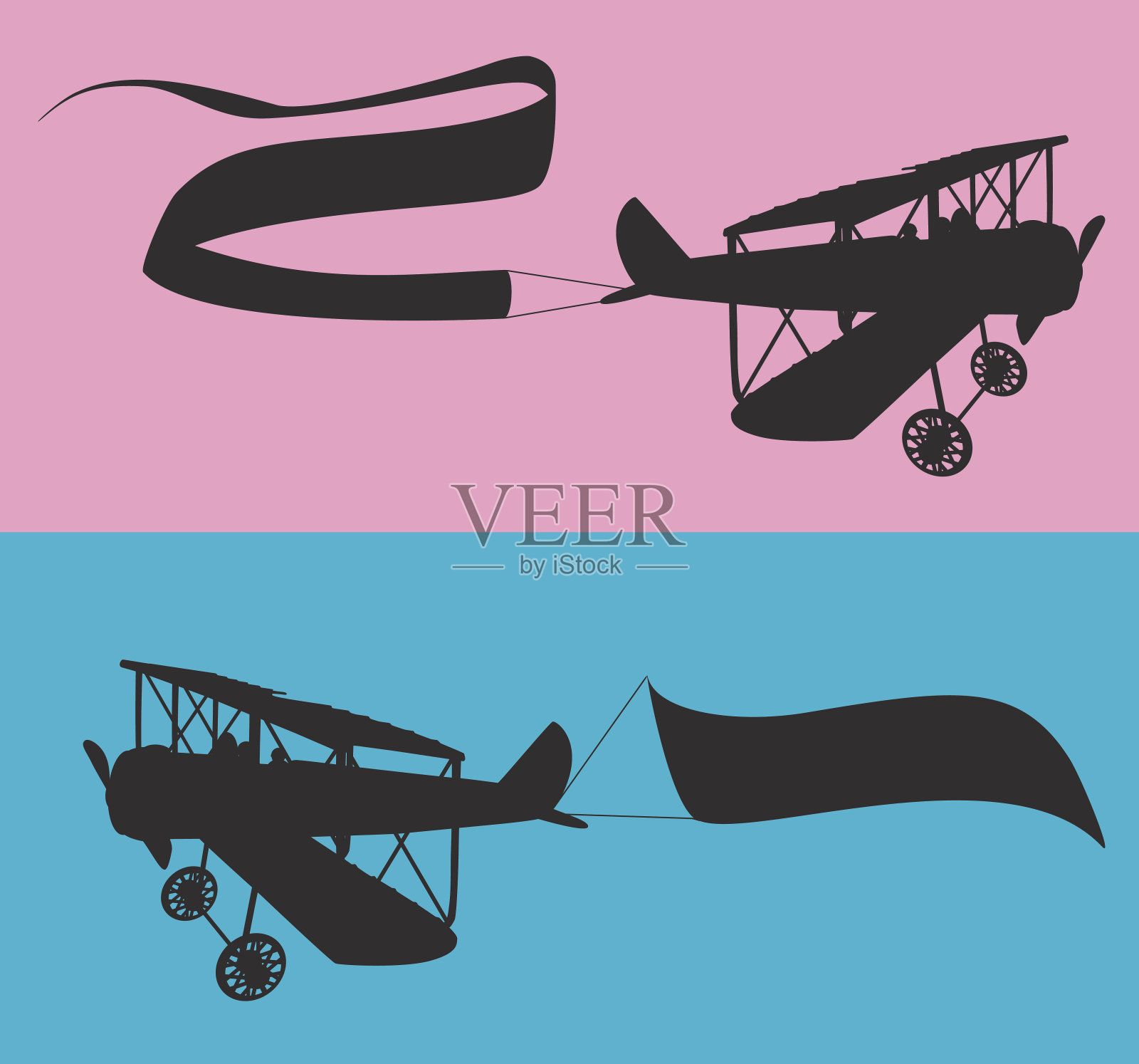 飞机的轮廓插画图片素材