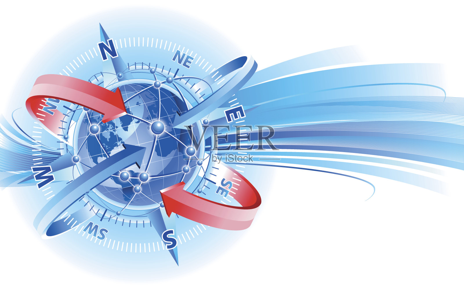 旅游导航插画图片素材